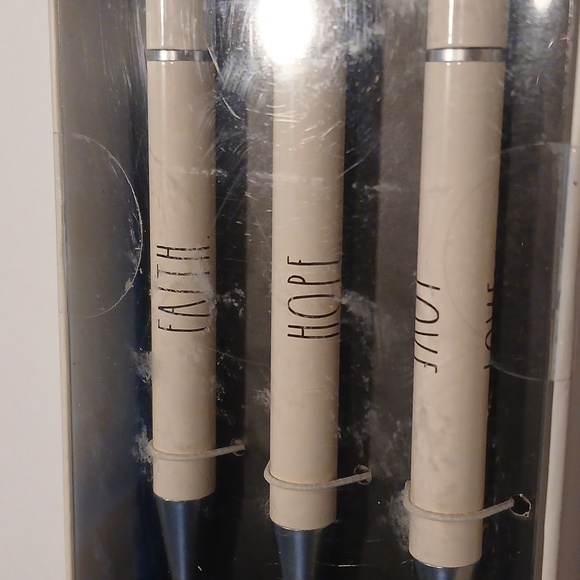 Rae Dunn FAITH HOPE LOVE Pen Set New in Box - Picture 2 of 5